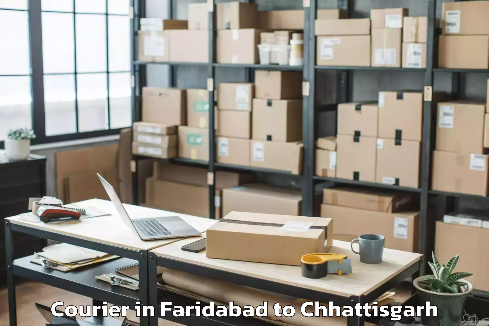 Book Faridabad to Kunkuri Courier